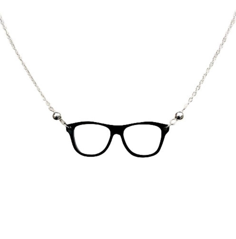 Nerd Glasses Necklace, Reader Gift, Librarian Gift, Student Gift, Optician Gift, Optometrist Gift, Geek Gift